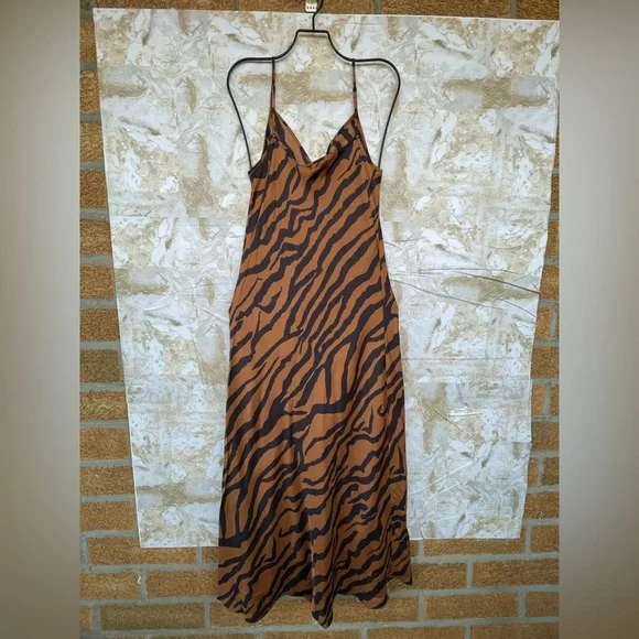 AllSaints animal print slip dress size small - Picture 6 of 14